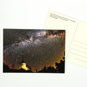 Postkarte "Sternenhimmel über dem Glockenturm Sankt Andreasberg"
